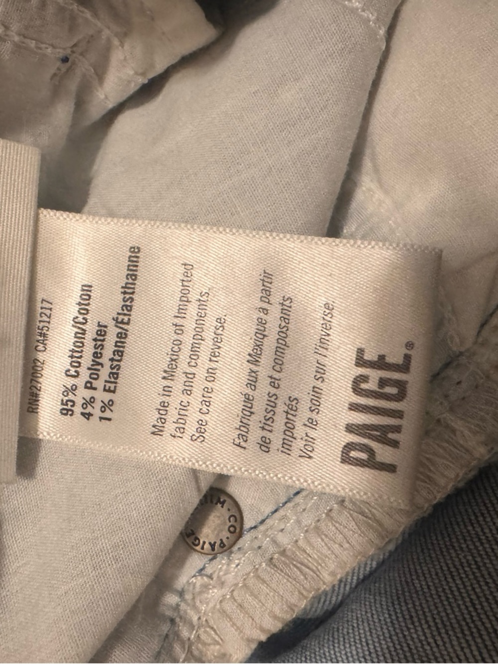 PAIGE Women's Light Blue Distressed Slim Jeans - Picture 3 of 6